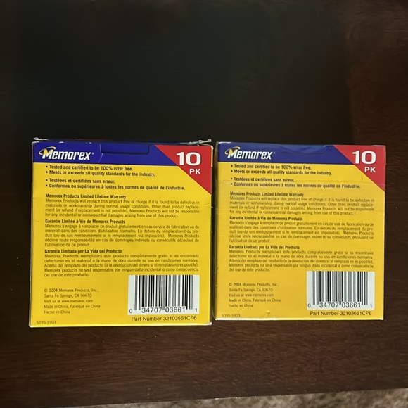 3/25$ NWT 20 PCS Memorex Floppy Discs - Picture 2 of 4